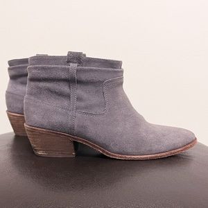 Joie Ajax Gray Suede Western Booties EU 36 US 6